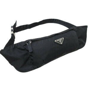 Prada Triangle Logo Waist Bag Black Nylon
